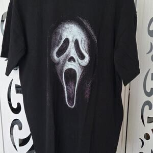 Ghostface Scream Horror Movie Graphic T Shirt Black Adult Large NWOT Cotton